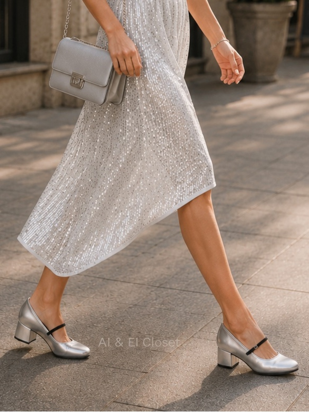 Seychelles Dusk to Dawn Silver Metallic Leather Mary Jane Heels | Size 8.5 NWB